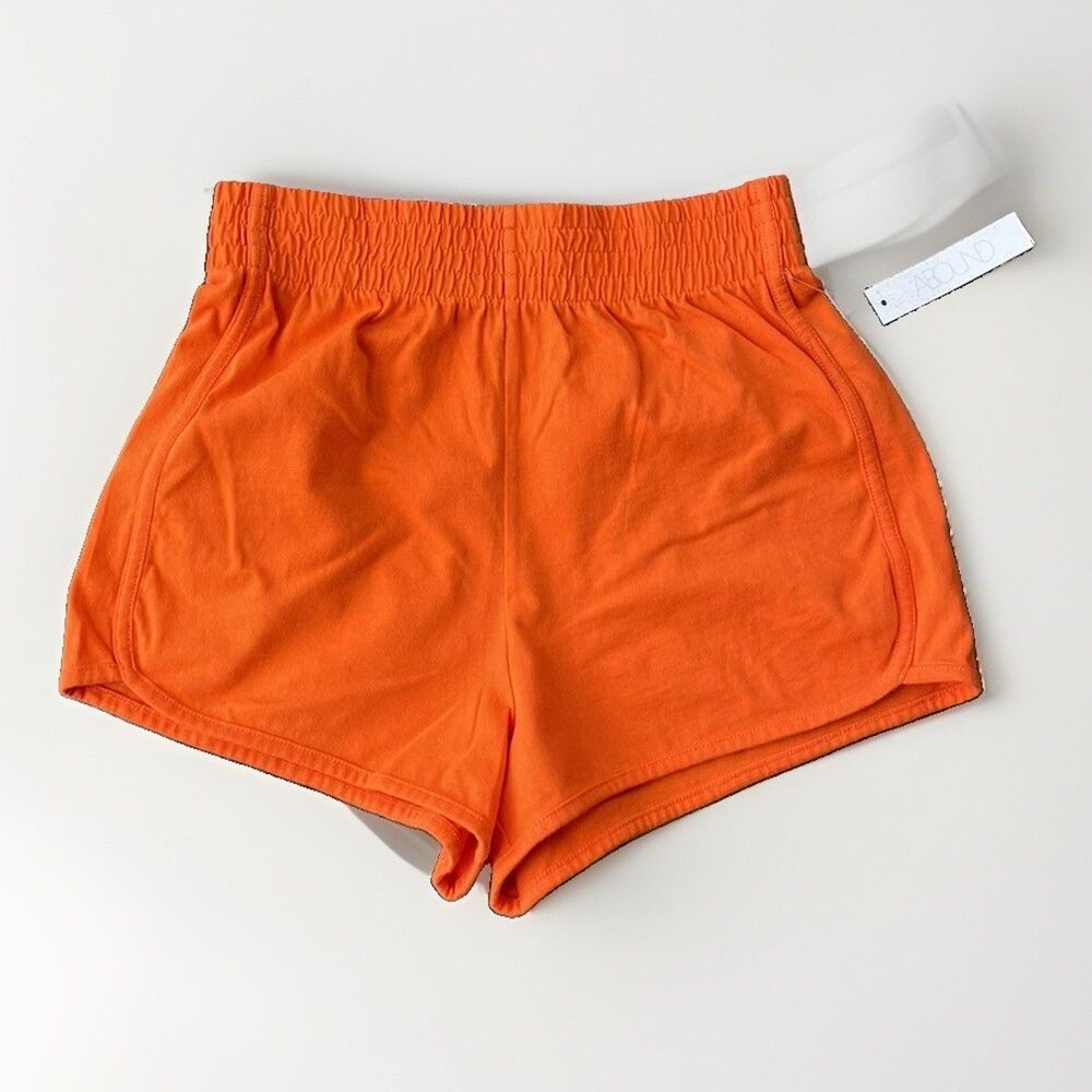 Abound Orange Shorts Size XS Organic Cotton NWT Elastic Waist